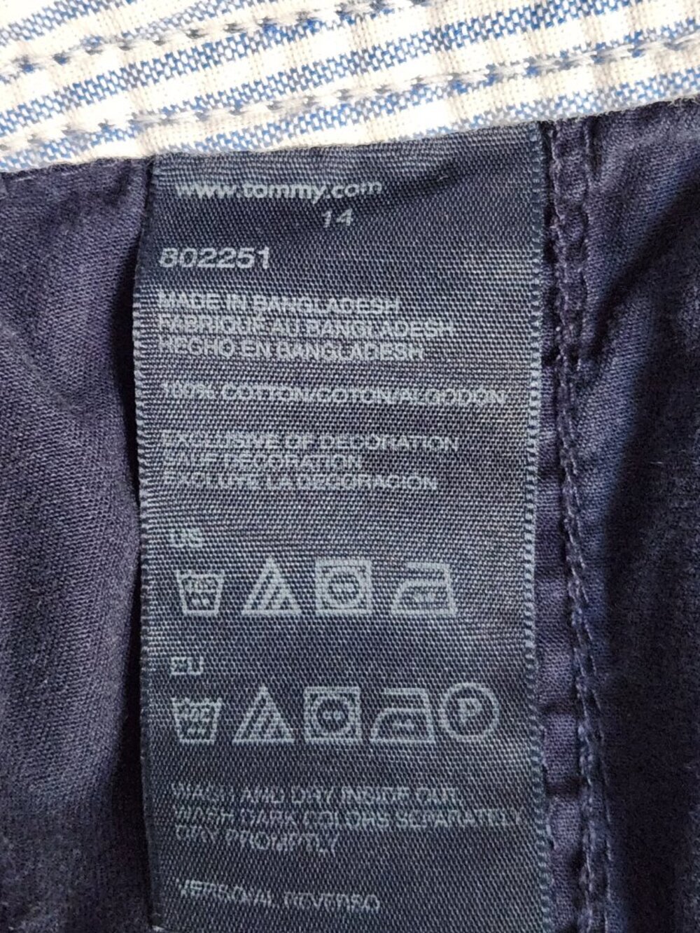 Tommy Hilfiger Cargo Crop Capri Pants Women's 14 Blue Y2K Retro Mid Rise Cotton - Picture 7 of 7